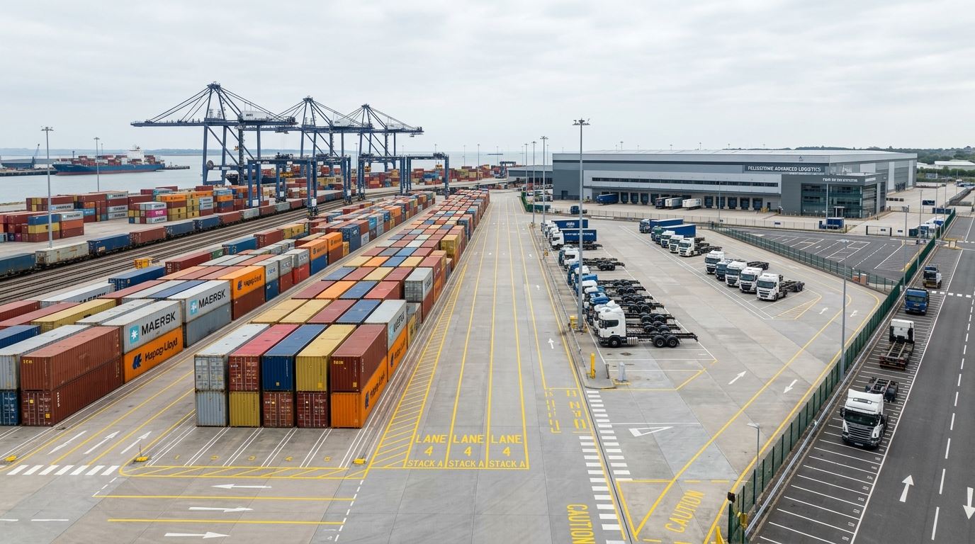 LOGDEX Modern UK Logistics Port & Container Freight Terminal